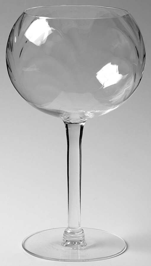 WVG17 (Palm Optic Clear) Balloon Wine by West Virginia Glass Specialty-1