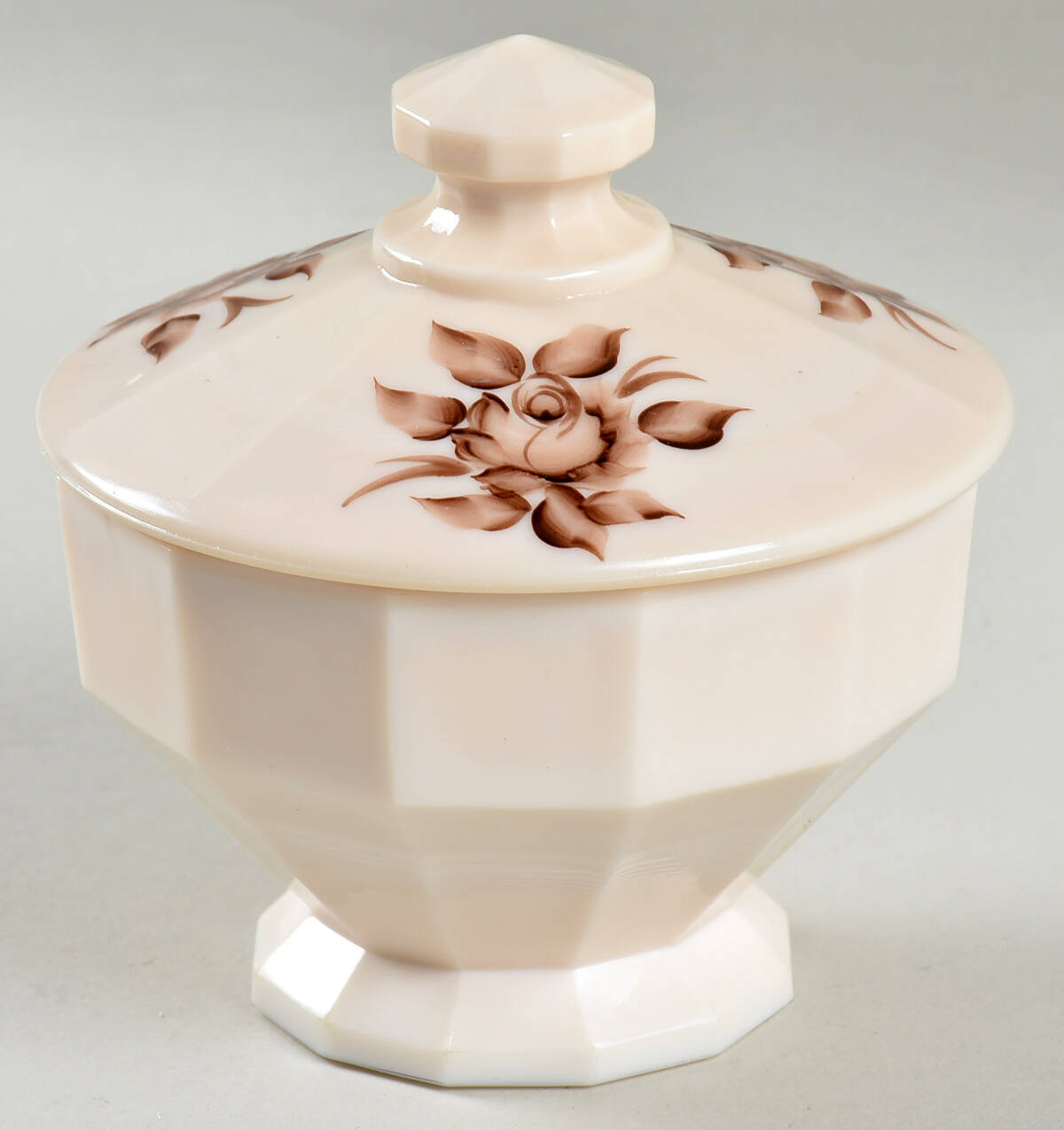 Almond Rose Candy Dish & Lid by Westmoreland-1