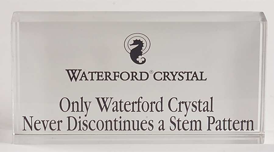 Advertising Signs Lucite Sign 1 by Waterford Crystal-1