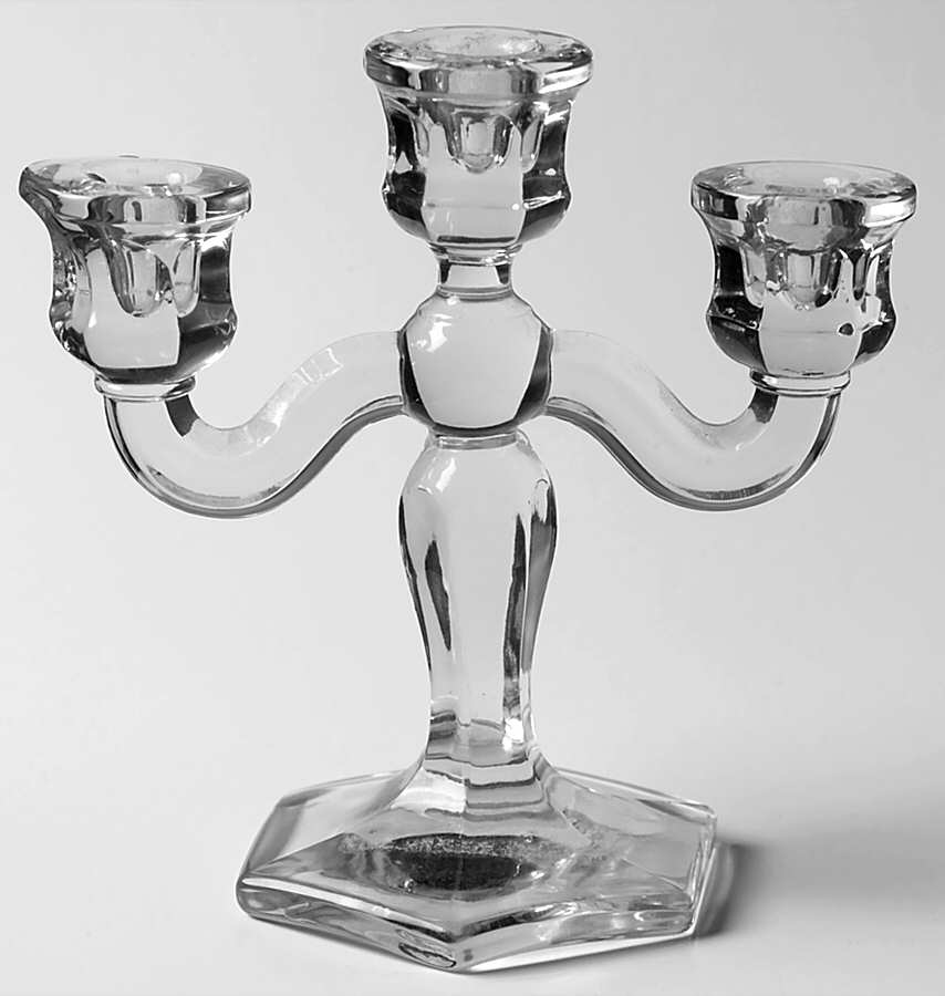 1013 Clear 3 Light Toy Candelabra by Westmoreland-1