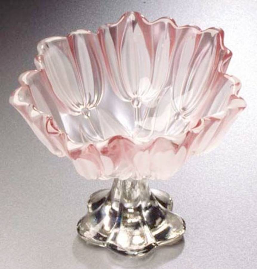 Sylvia-Cranberry Round Compote (Height X Width) by Walther-Glas-1