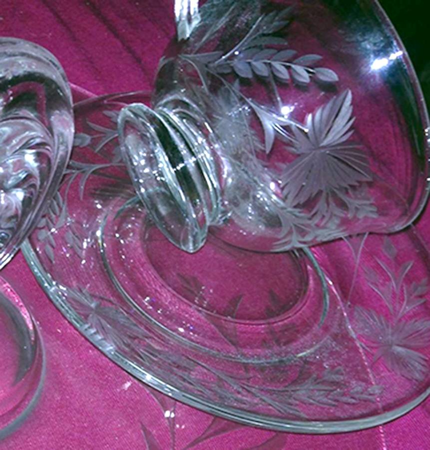 Oak Cup & Saucer Set by Wabash Cutting -1