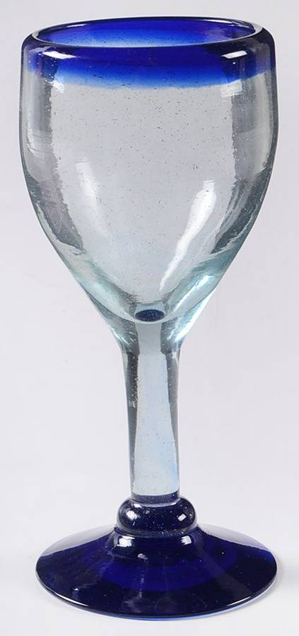 Blue Rocco Wine Glass by World Market-1