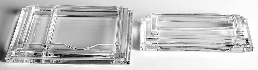 Contempra (2 Pc) Desk Set (Notepad & Business Card Holder) by Waterford Crystal-1