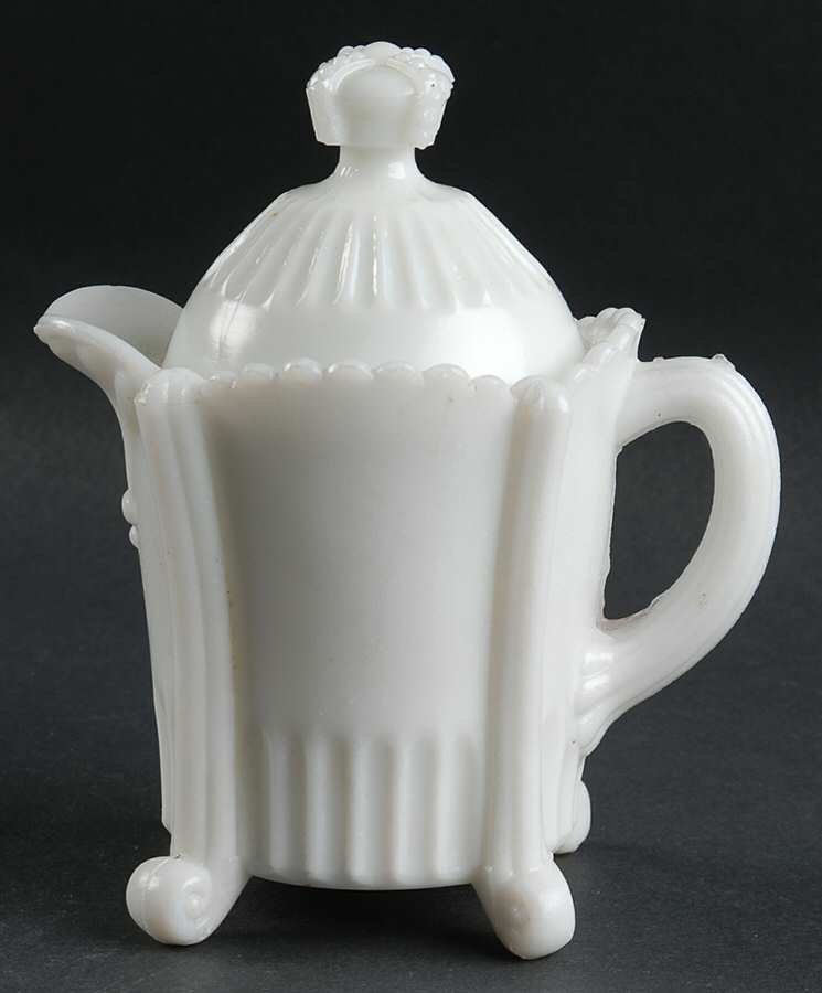 200 Milk Glass Creamer & Lid by Westmoreland-1