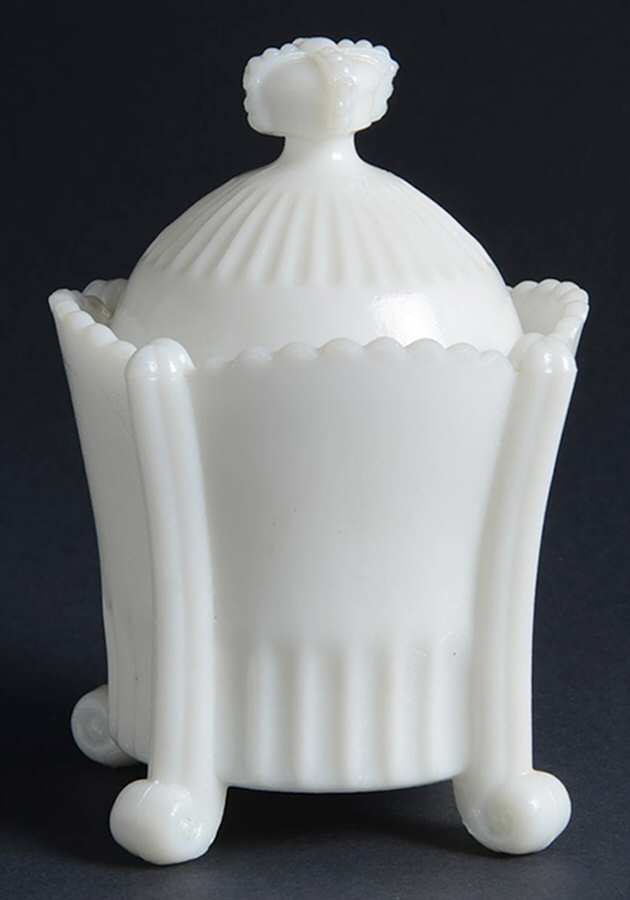 200 Milk Glass Bowl Has Lip, Sugar Bowl & Lid by Westmoreland-1