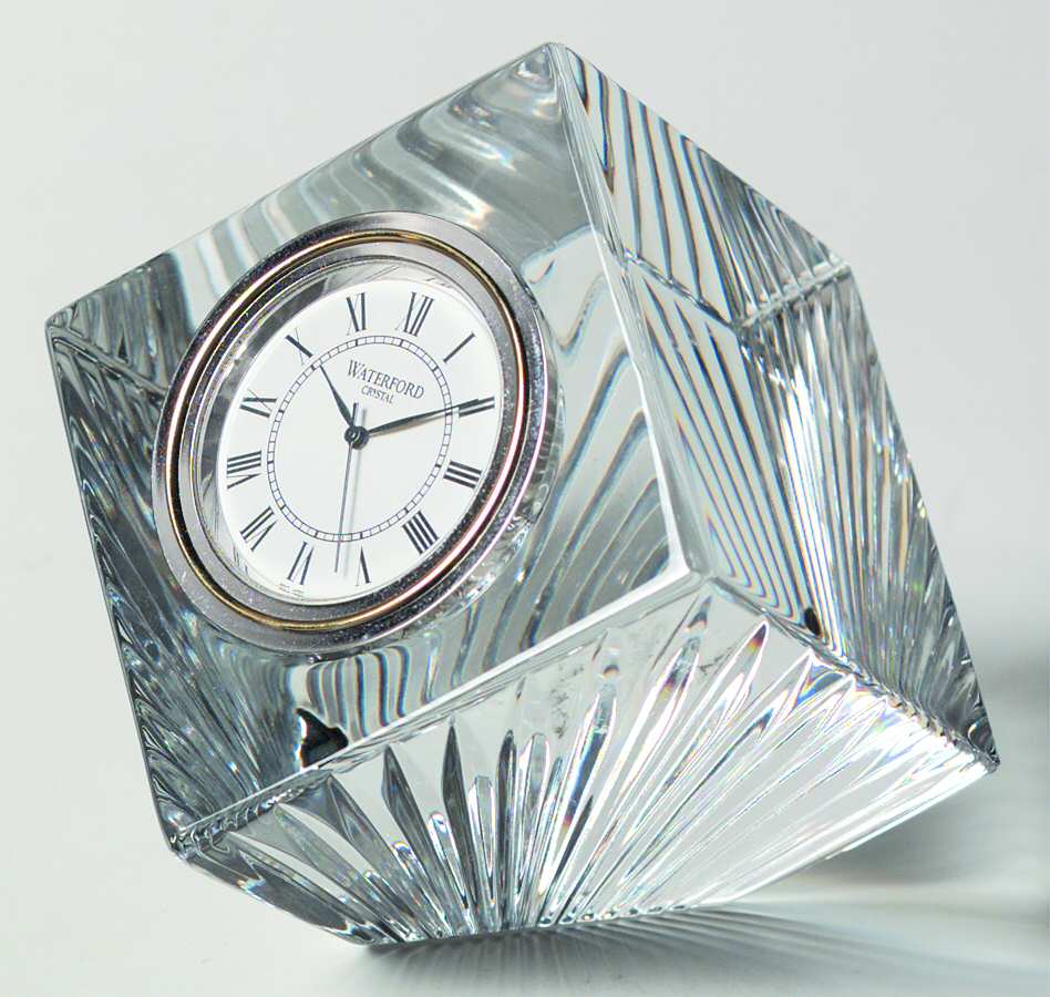 Meridian Quartz Desk Clock by Waterford Crystal-1