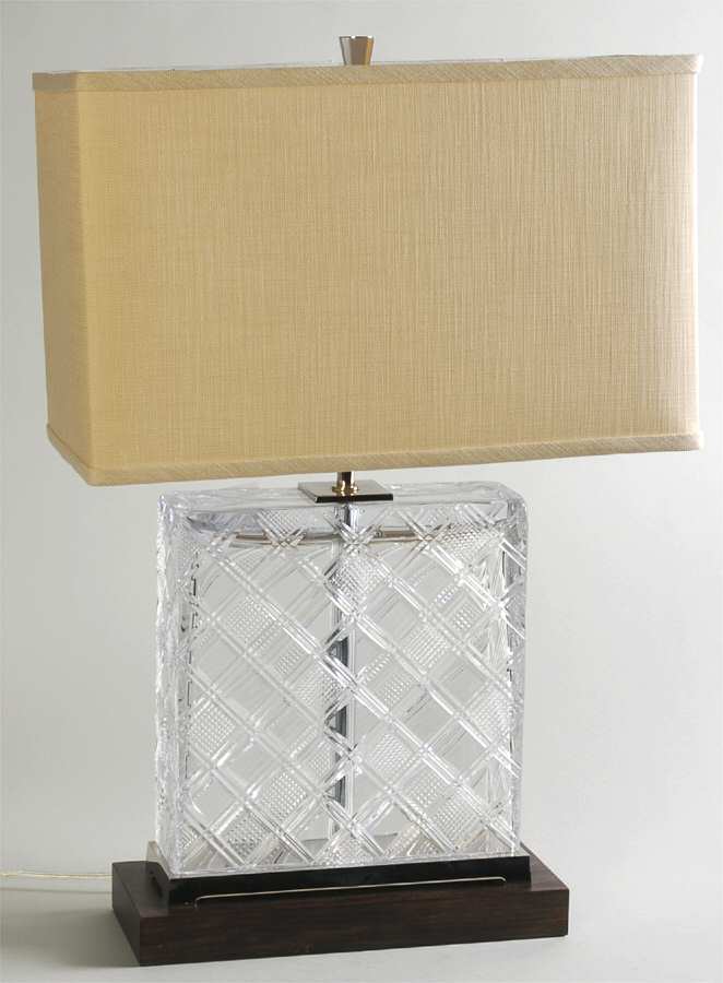 Ardmore 25" Electric Lamp & Shade by Waterford Crystal-1