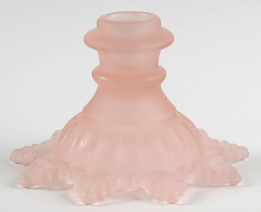 Ring and Petal Pink Mist Single Light Candlestick by Westmoreland-1
