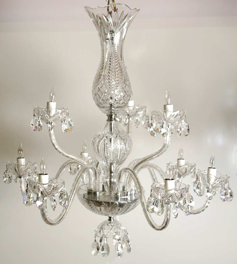 Blue Bell 9 Arm Chandelier by Waterford Crystal-1