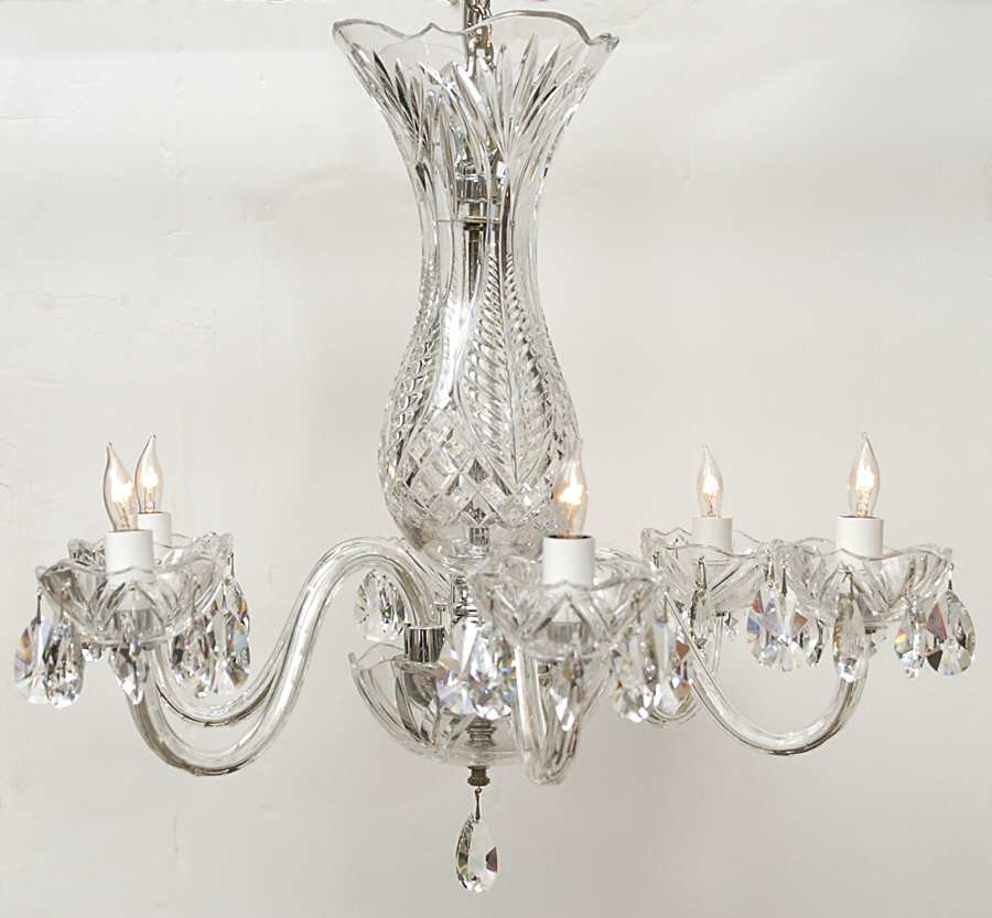 Blue Bell 6 Arm Chandelier by Waterford Crystal-1