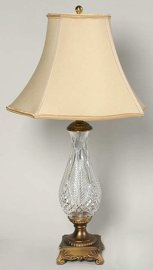 Blue Bell 33" Electric Lamp & Shade by Waterford Crystal-1
