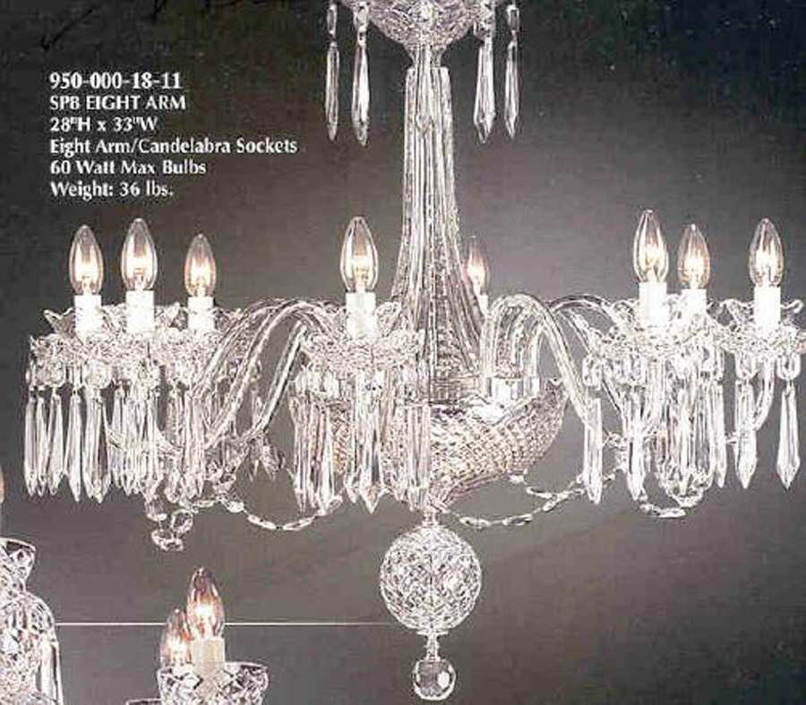 Sp8 8 Arm Chandelier by Waterford Crystal-1