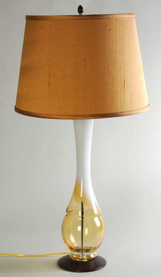 Evolution (Amber & White) 34" Electric Lamp & Shade by Waterford Crystal-1