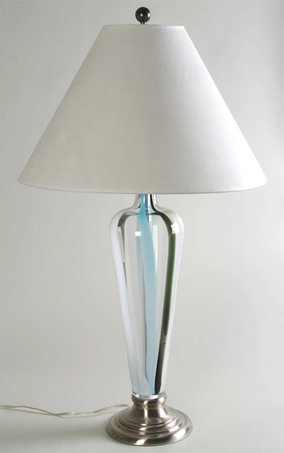 Evolution (Ember Rain) 34" Electric Lamp & Shade by Waterford Crystal-1