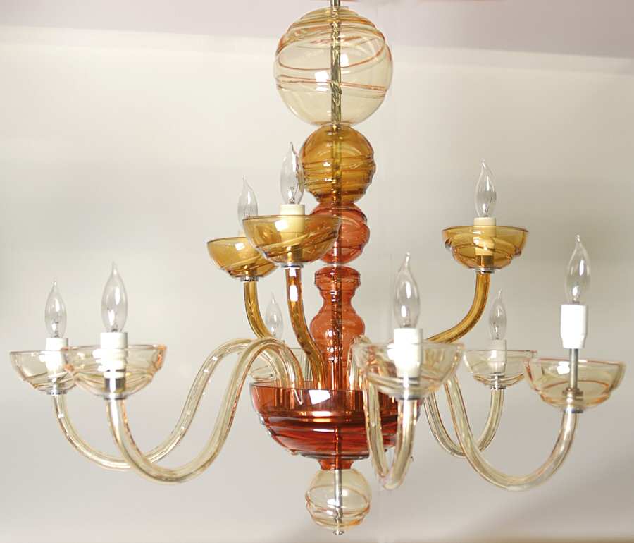 Cosmic 9 Arm Chandelier by Waterford Crystal-1
