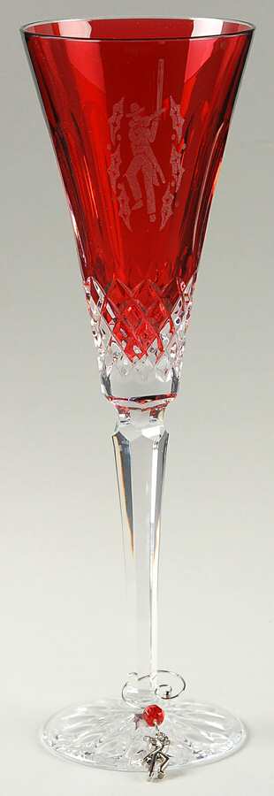 Twelve Days of Christmas Ruby (Boxed) Fluted Champagne & Charm by Waterford Crystal-1