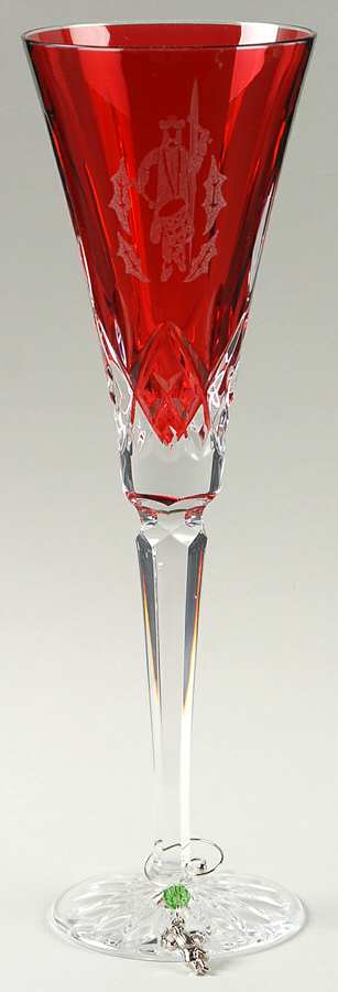 Twelve Days of Christmas Ruby (Boxed) Fluted Champagne & Charm by Waterford Crystal-1
