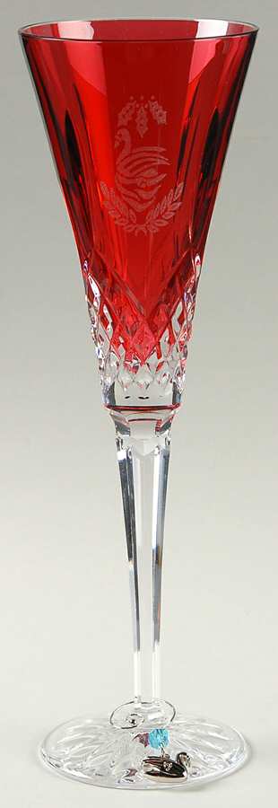 Twelve Days of Christmas Ruby (Boxed) Fluted Champagne & Charm by Waterford Crystal-1