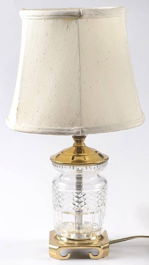 Lamps 8" Electric Lamp & Shade by Waterford Crystal-1