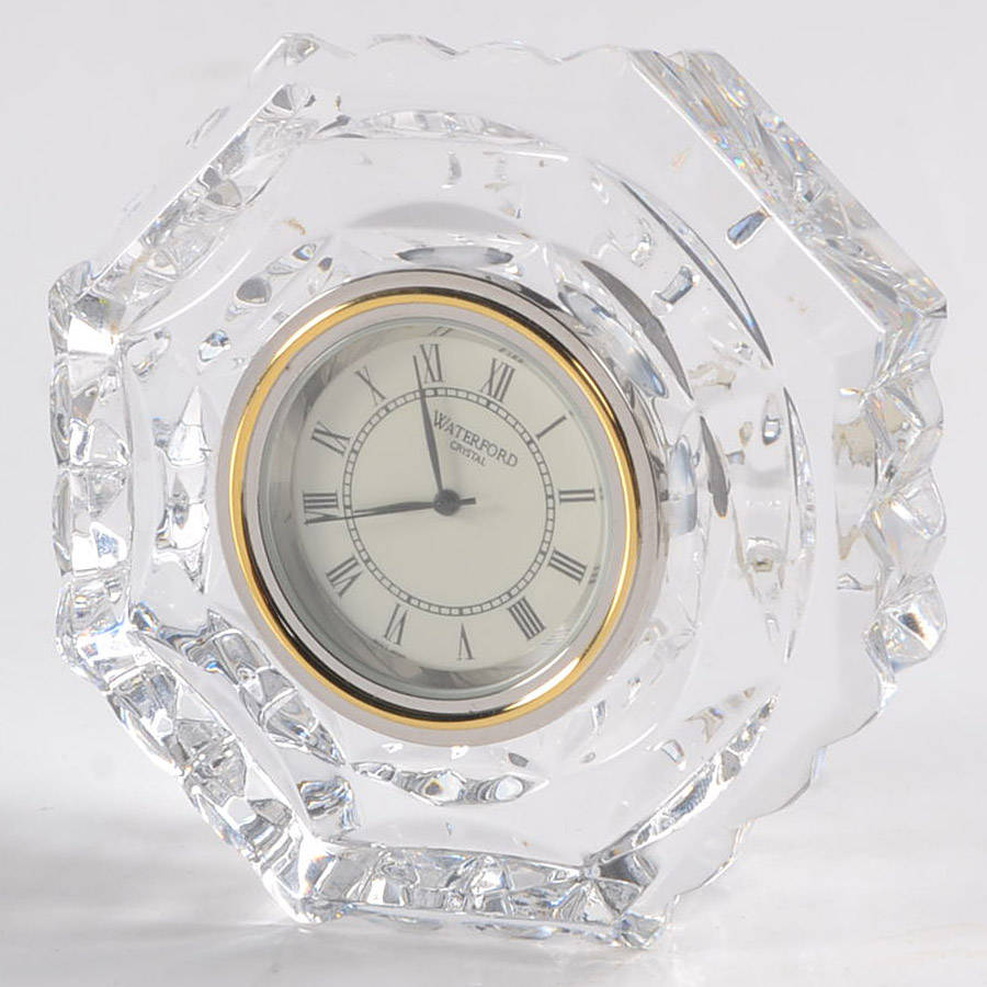 Clocks Octagonal Clock by Waterford Crystal-1