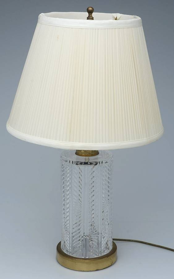 Lamps 19" Electric Lamp & Shade by Waterford Crystal-1