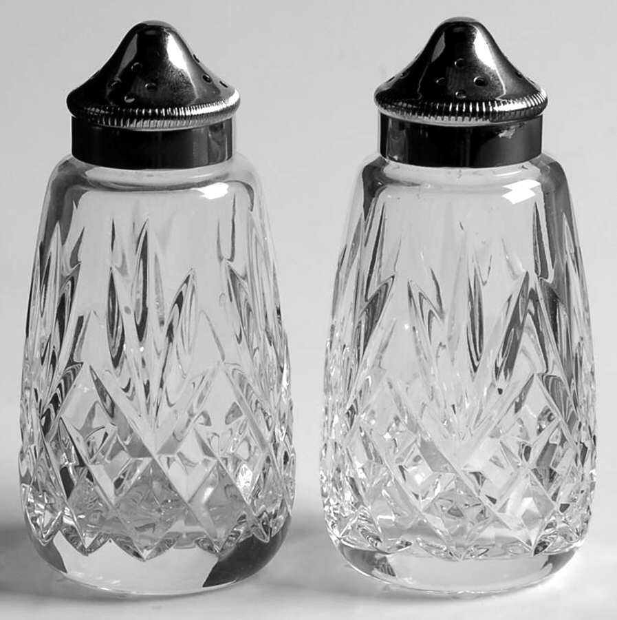 Salt & Pepper, Salt Dips Shaker Set with Metal Lids by Waterford Crystal-1