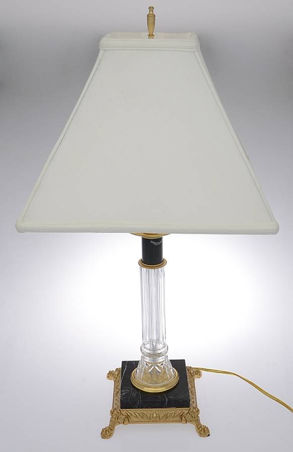 Lamps 26" Electric Lamp & Shade by Waterford Crystal-1
