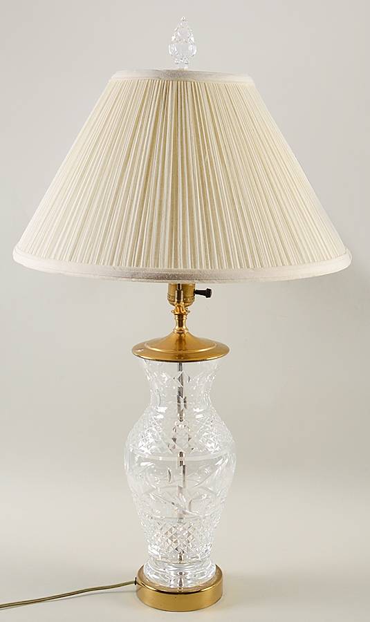 Lamps 35" Electric Lamp & Shade by Waterford Crystal-1