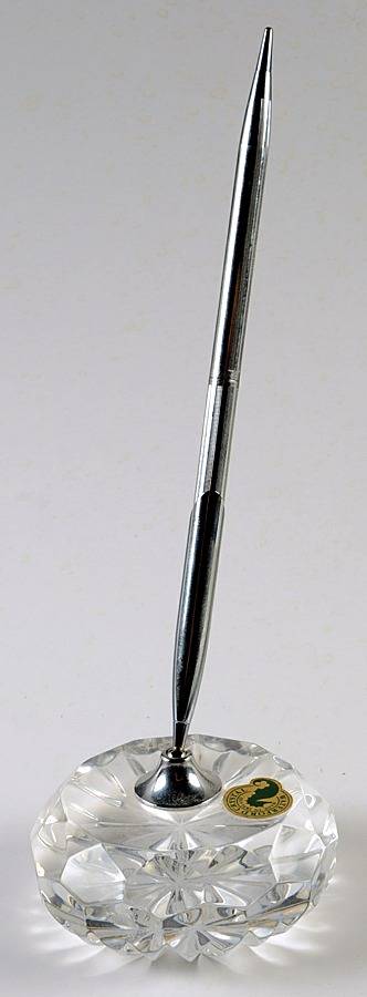 Desk Sets Pen Holder & Silver Metal Pen by Waterford Crystal-1