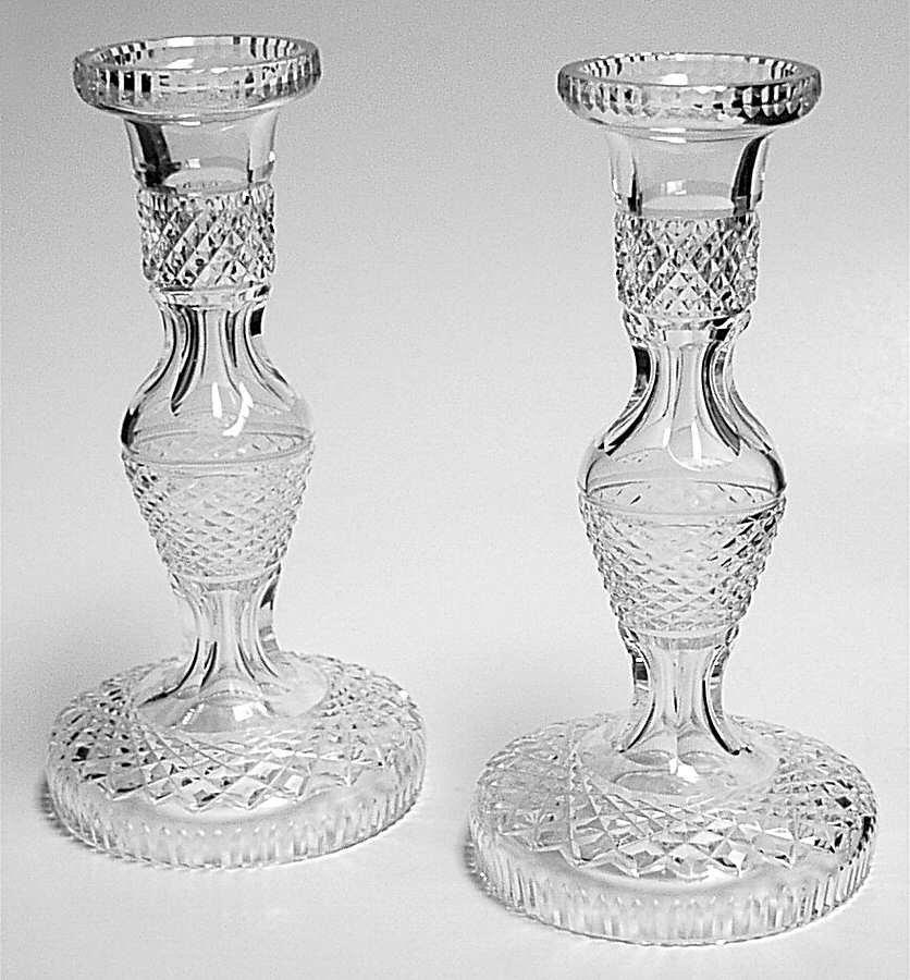 Candlesticks Set of 2 7" Single Light Candlesticks by Waterford Crystal-1