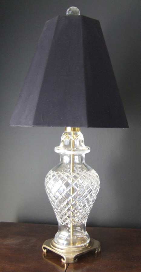Lamps 28" Electric Lamp & Shade by Waterford Crystal-1