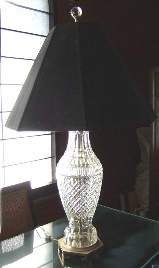 Lamps 34" Electric Lamp & Shade by Waterford Crystal-1