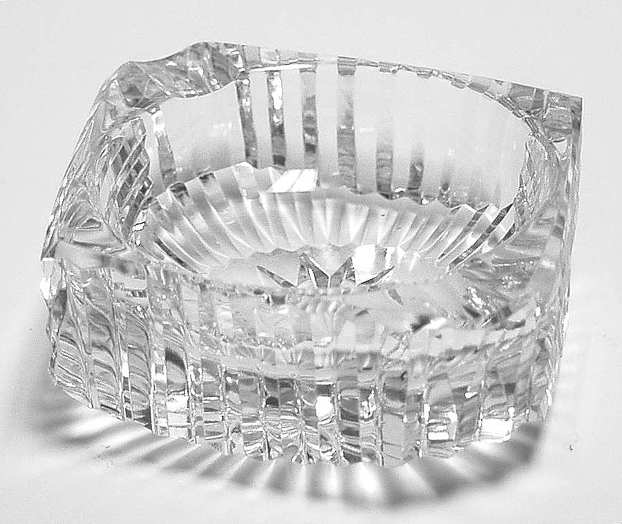 Smoking Accesories 4" Hexagonal Ashtray by Waterford Crystal-1