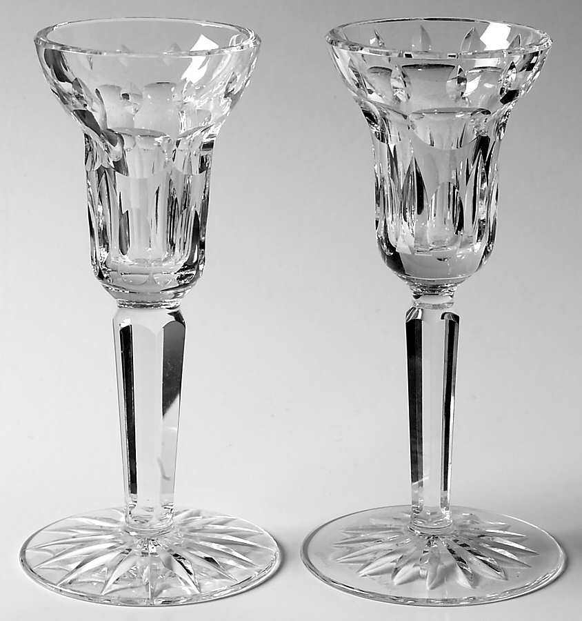 Candlesticks (Set of 2) 6" Single Light Candlesticks by Waterford Crystal-1