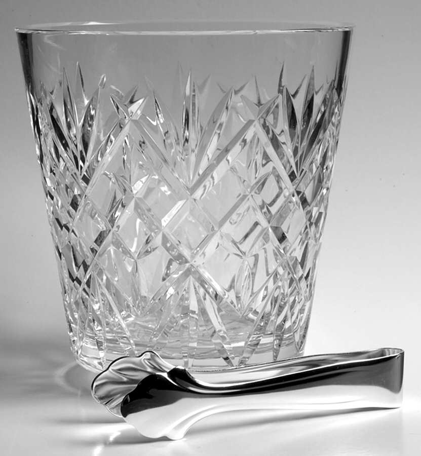 Miscellaneous Barware Ice Bucket with Tongs by Waterford Crystal-1