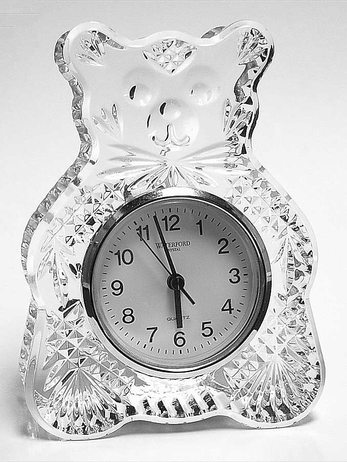 Clocks Teddy Bear Clock by Waterford Crystal-1