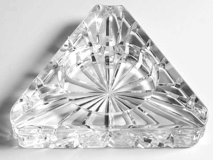 Smoking Accesories 6" Triangle Ashtray by Waterford Crystal-1