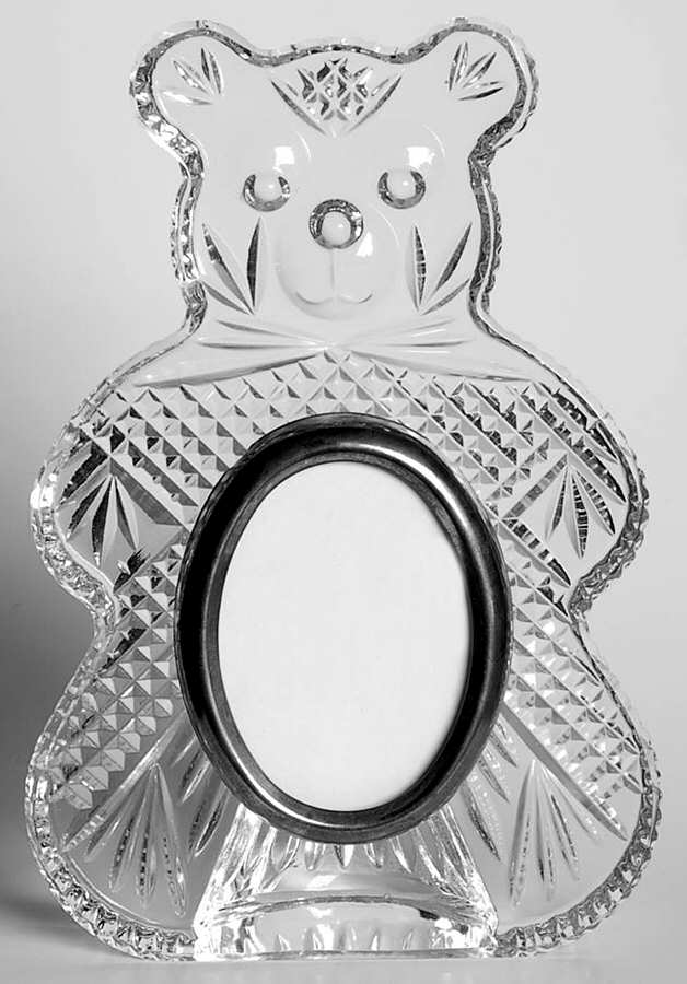 Picture Frames Teddy Bear Frame-Holds 2" X 3" Photo by Waterford Crystal-1