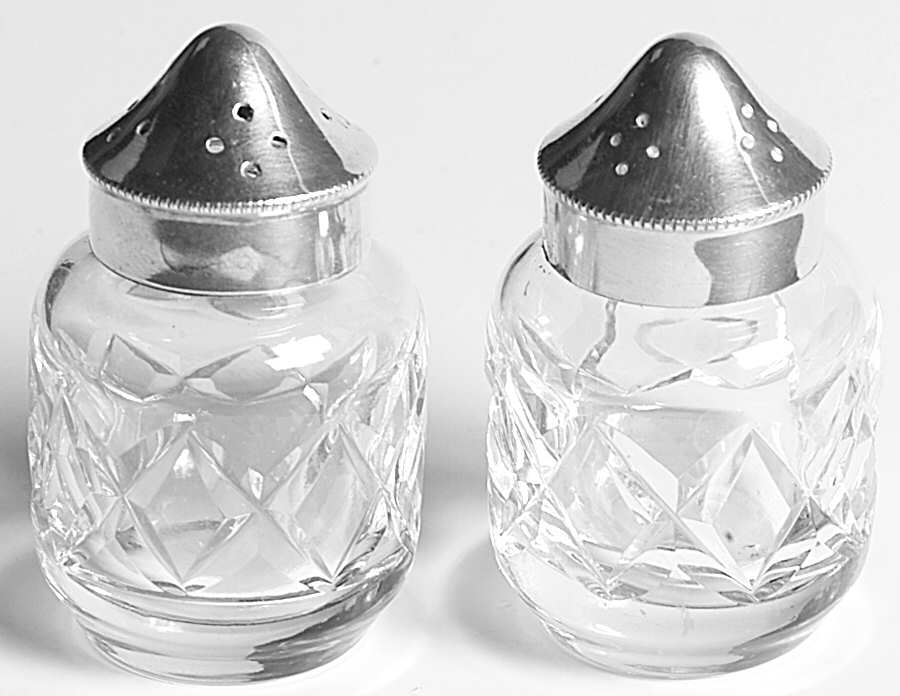 Salt & Pepper, Salt Dips Mini Shaker Set with Metal Lids by Waterford Crystal-1