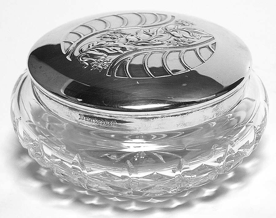 Vanity Powder Jar & Lid by Waterford Crystal-1