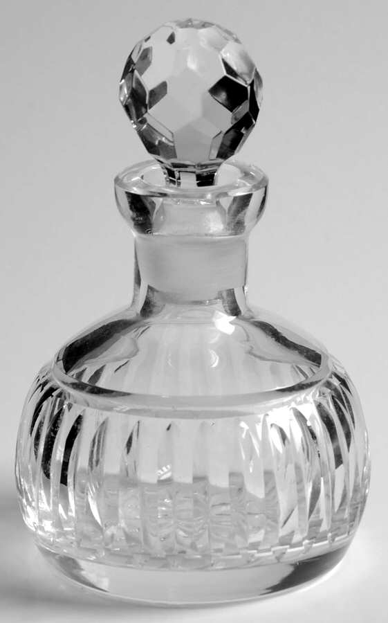 Vanity Round Perfume Bottle & Stopper by Waterford Crystal-1