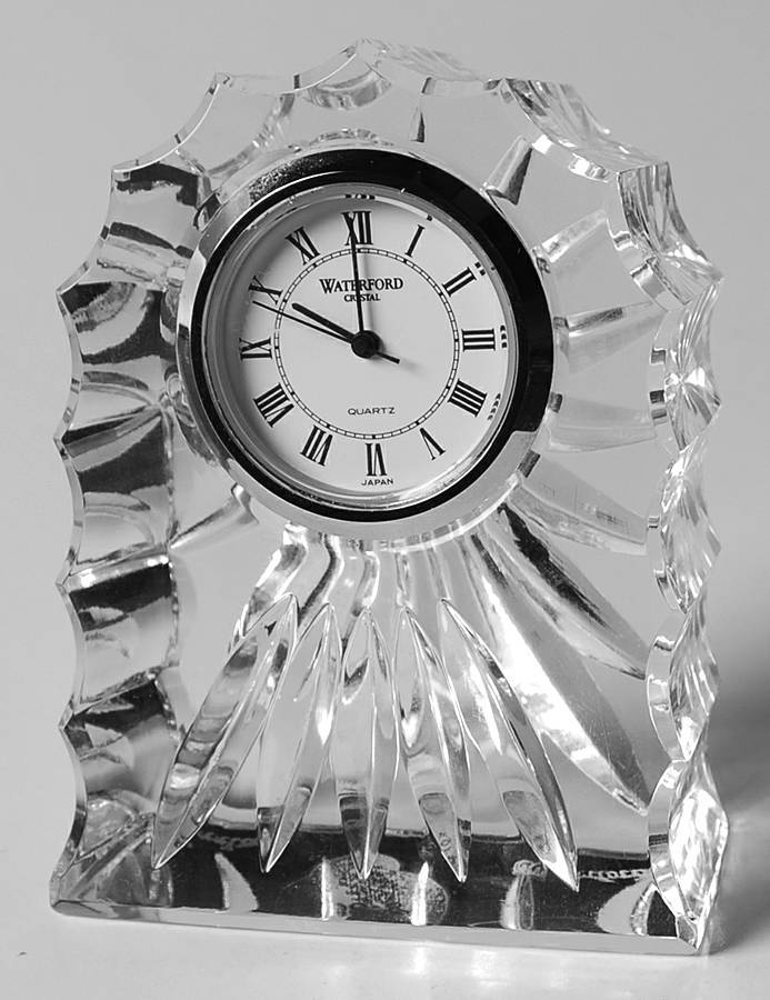 Clocks Small Fluted Dome Clock by Waterford Crystal-1
