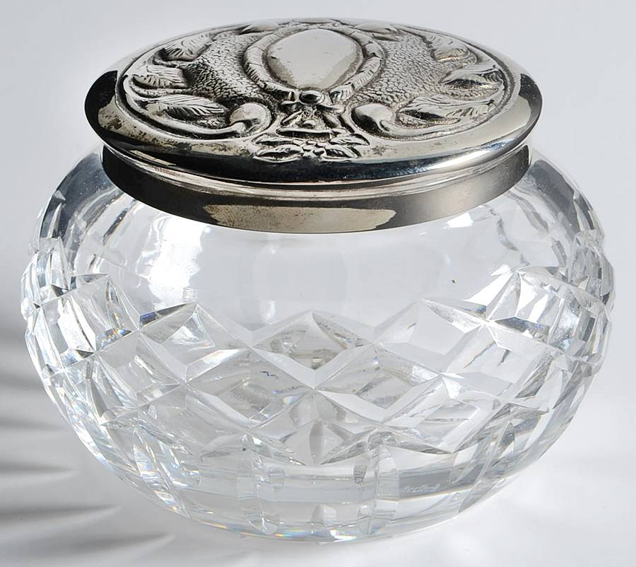 Vanity Powder Jar & Lid by Waterford Crystal-1