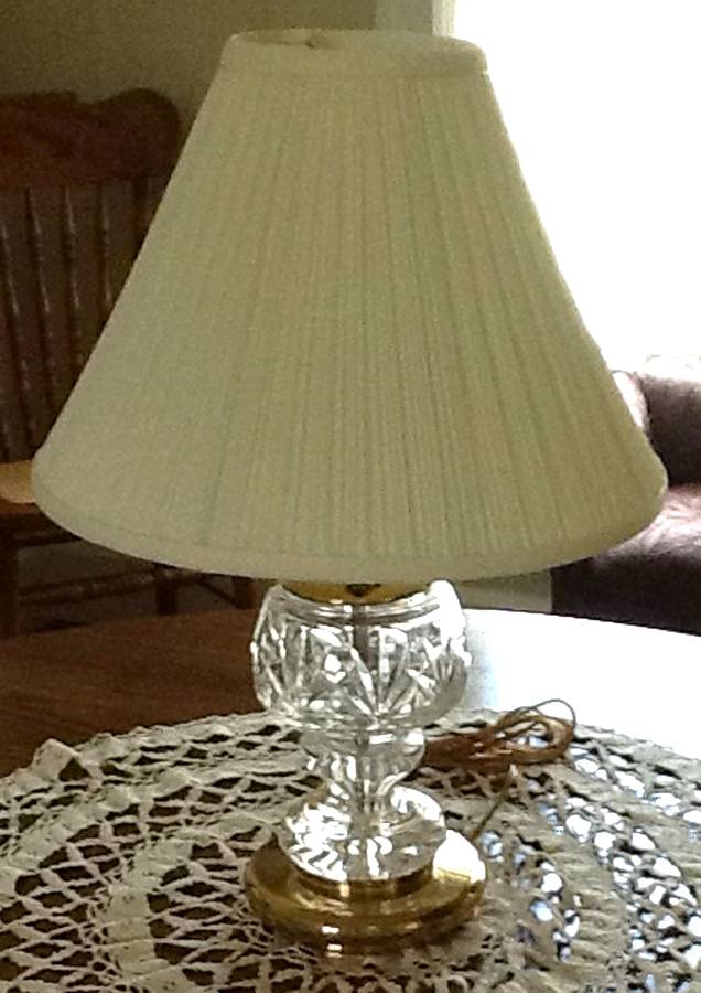 Lamps 10" Electric Lamp & Shade by Waterford Crystal-1