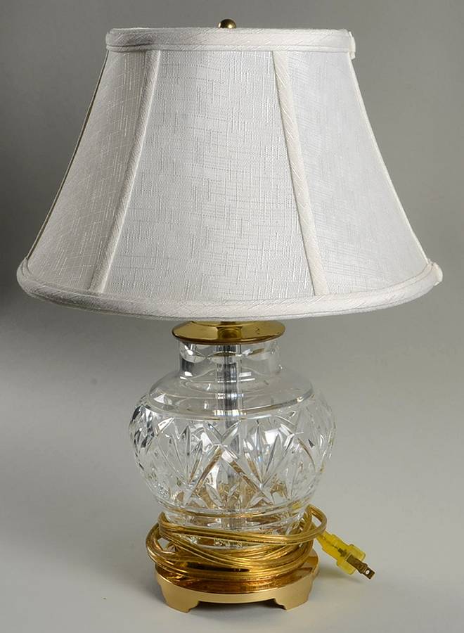 Lamps 11" Electric Lamp & Shade by Waterford Crystal-1