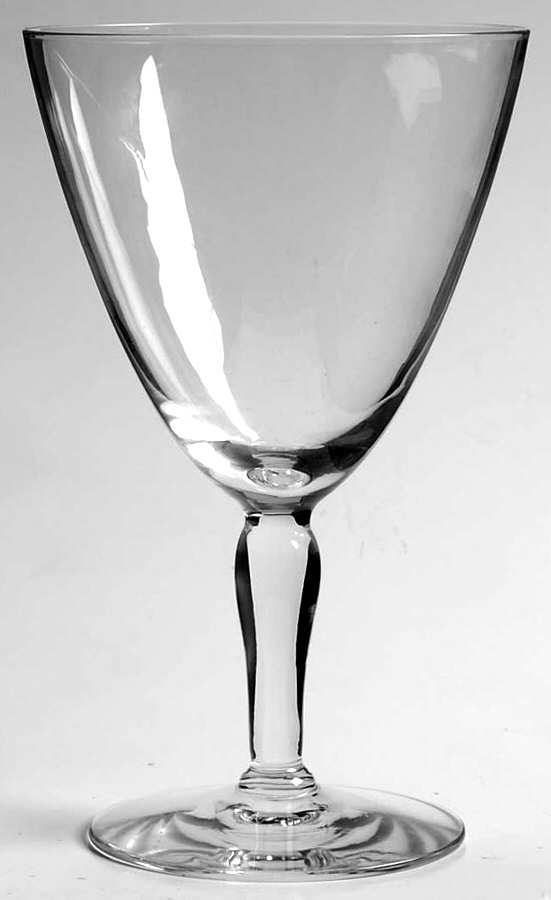 1960 Clear Water Goblet by West Virginia Glass Specialty-1