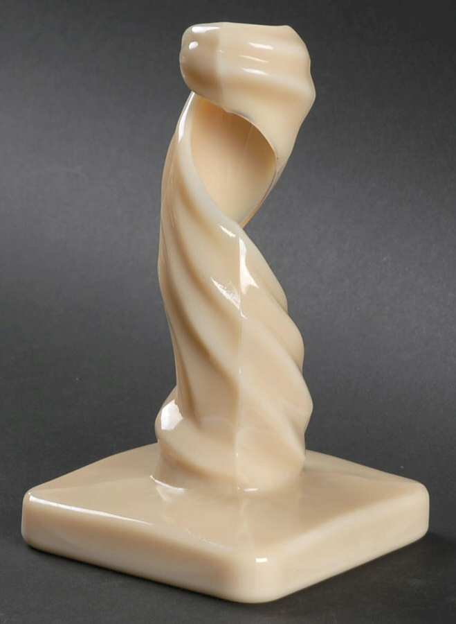 1933 Almond 6" Single Light Candlestick by Westmoreland-1