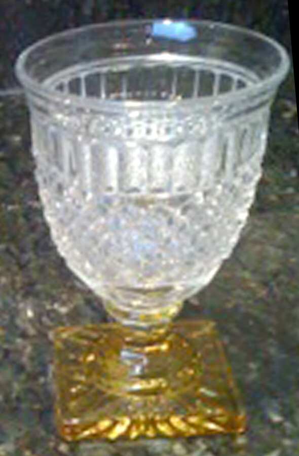 Waterford Amber Flashed Water Goblet by Westmoreland-1