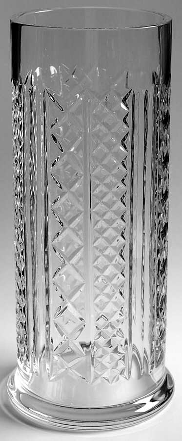 Fleurology 14" Cylindrical Vase by Waterford Crystal-1